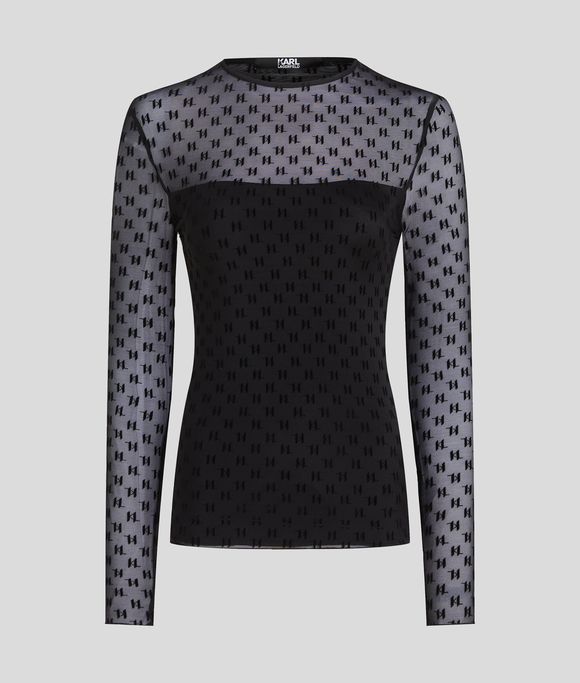 (image for) Effortless KL MONOGRAM MESH TOP